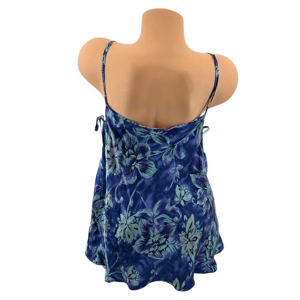 Victoria’s Secret Vtg Y2K 100% Silk Floral Print Peekaboo Side Tie Nightie Dress - Picture 5 of 12